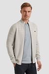 Vanguard Cardigan Cotton Modal Blend Beige Model / Voorkant