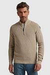 Vanguard Pullover Half Zip Beige Model / Voorkant