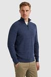 Vanguard Pullover Half Zip Melange Dark Blue Model / Voorkant