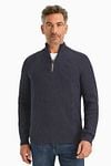 Vanguard Pullover Half Zip Structure Wool Mix Navy Model / Voorkant