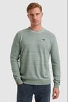 Vanguard Pullover Linen Blend Melange Green Model / Voorkant