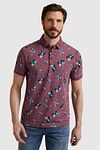 Vanguard Polo Shirt Piqué Flowers Dark Pink Model / Voorkant