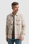 Vanguard Overshirt Checks Beige Model / Voorkant