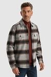 Vanguard Overshirt Brushed Wool Blend Checks Grey Model / Voorkant