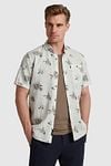 Vanguard Chemise Manches Courtes Fleurs Ecru Model / Voorkant