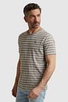 Vanguard T-Shirt Stripes Brown Model / Zijkant
