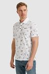 Vanguard Poloshirt Druck Weiß Model / Zijkant