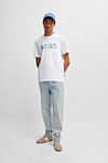 BOSS T-shirt Bossocean Weiß Model / Voorkant