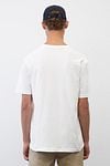 Marc O'Polo T-Shirt Logo Weiß Model / Achterkant