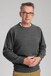 William Lockie O lambswool Cliff Grey Model / Voorkant