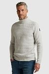 Vanguard Pullover Half Zip Struktur Ecru Model / Voorkant
