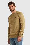 PME Legend Sweater Wool Mix Melange Yellow Model / Voorkant