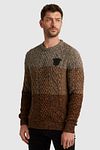 PME Legend Sweater Melange Brown Model / Voorkant