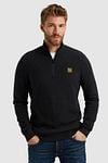 PME Legend Half Zip Trui Mouliné Zwart Model / Voorkant