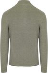 Suitable Half Zip Pullover Wool Blend Green Product / Achterkant
