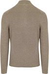 Suitable Half Zip Wool Blend Pullover Taupe Product / Achterkant
