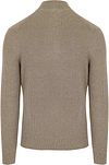 Suitable Pull Demi-Zip Mix Laine Taupe Product / Achterkant