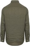 Suitable Shirt Linen Light Olive Green Product / Achterkant