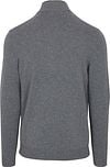 Profuomo Half Zip Pullover Wol Blend Blauw Product / Achterkant