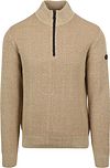 No Excess Half Zip Pullover Structure Melange Beige 25230904-122 order online | Suitable