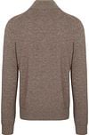 R2 Pullover Halfzip Weave Structure Taupe Product / Achterkant