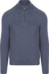 Suitable Pull Demi-Zip Mix Laine Bleu Foncé PU-COWO-HZ-24 195421 Navy commander en ligne | Suitable