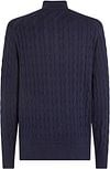 Tommy Hilfiger Half Zip Pullover Cable Navy Product / Achterkant