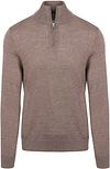 King Essentials The Michael Half Zip Pull Merino Brown KM111030003-N050T order online | Suitable