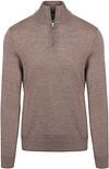 King Essentials The Michael Half Zip Pull Merino Bruin KM111030003-N050T kopen | Suitable