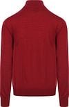 King Essentials The Michael Half Zip Pull Merino Red Product / Achterkant
