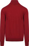 King Essentials The Michael Half Zip Pull Merino Rot Product / Achterkant