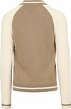 Suitable Cardigan Max Varsity Woolmix Beige Product / Achterkant