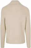 Suitable Half Zip Pullover Boiled Wool Ecru Product / Achterkant