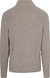 Suitable Half Zip Pullover Boiled Wool Taupe Product / Achterkant