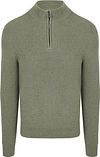 Suitable Half Zip Pullover Wool Blend Green PU-COWO-HZ-24 36716 Green order online | Suitable