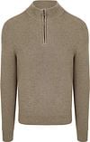 Suitable Half Zip Pullover Wool Blend Taupe PU-COWO-HZ-24 36714 Taupe order online | Suitable