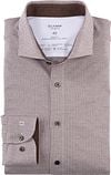 OLYMP Shirt Level 5 24/Seven Pied de Poule Brown 205444-28 order online | Suitable