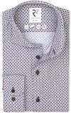 R2 Shirt Poplin Graphical Print Beige Blue order online | 130.WSP.120-073 | Suitable Spain