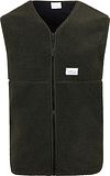 KnowledgeCotton Apparel Vest Teddy Fleece Dark Green order online | 1280009-1090 Forrest Night | Suitable Slovenia