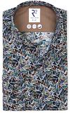 R2 Hemd Poplin Triangle Print Groen 130.WSP.041-070 kopen | Suitable