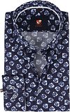 Suitable Shirt Flowers Navy 225-4 HBD Slim fit order online | Suitable