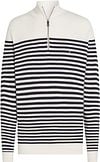 Tommy Hilfiger Racking Half-Zip Structure Blanche Marine Rayé MW0MW38601-0FA commander en ligne | Suitable