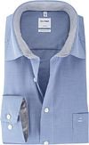 OLYMP Luxor Strijkvrij Shirt Blauw Ruit Comfort Fit 319064-19