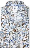 R2 Japanese LinChemise Paisley Blanche commander en ligne | 128.WSP.023-073 | Suitable Luxembourg