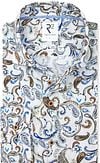 R2 Japanese Linnen Overhemd Paisley Wit 128.WSP.023-073 kopen | Suitable