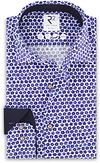 R2 Knitted Piqué Hemd Bloemen Blauw Extra Lange Mouwen 120.WSP.XLS.011-010 kopen | Suitable