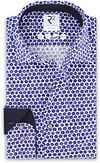 R2 Knitted Piqué Shirt Flowers Blue Extra Long Sleeves order online | 120.WSP.XLS.011-010 | Suitable Lithuania