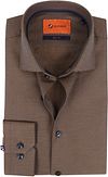 Suitable Chemise Col Italien Faux Marron D12-02 commander en ligne | Suitable