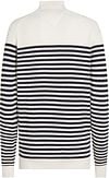 Tommy Hilfiger Racking Half-Zip Structure Blanche Marine Rayé Product / Achterkant