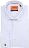 Suitable Hemd Twill Dubbel Manchet Print Wit DM24-14 kopen | Suitable